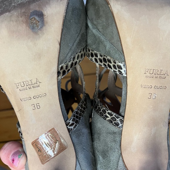 Furla Suede Lace-Up Stiletto Heels - Picture 9 of 11